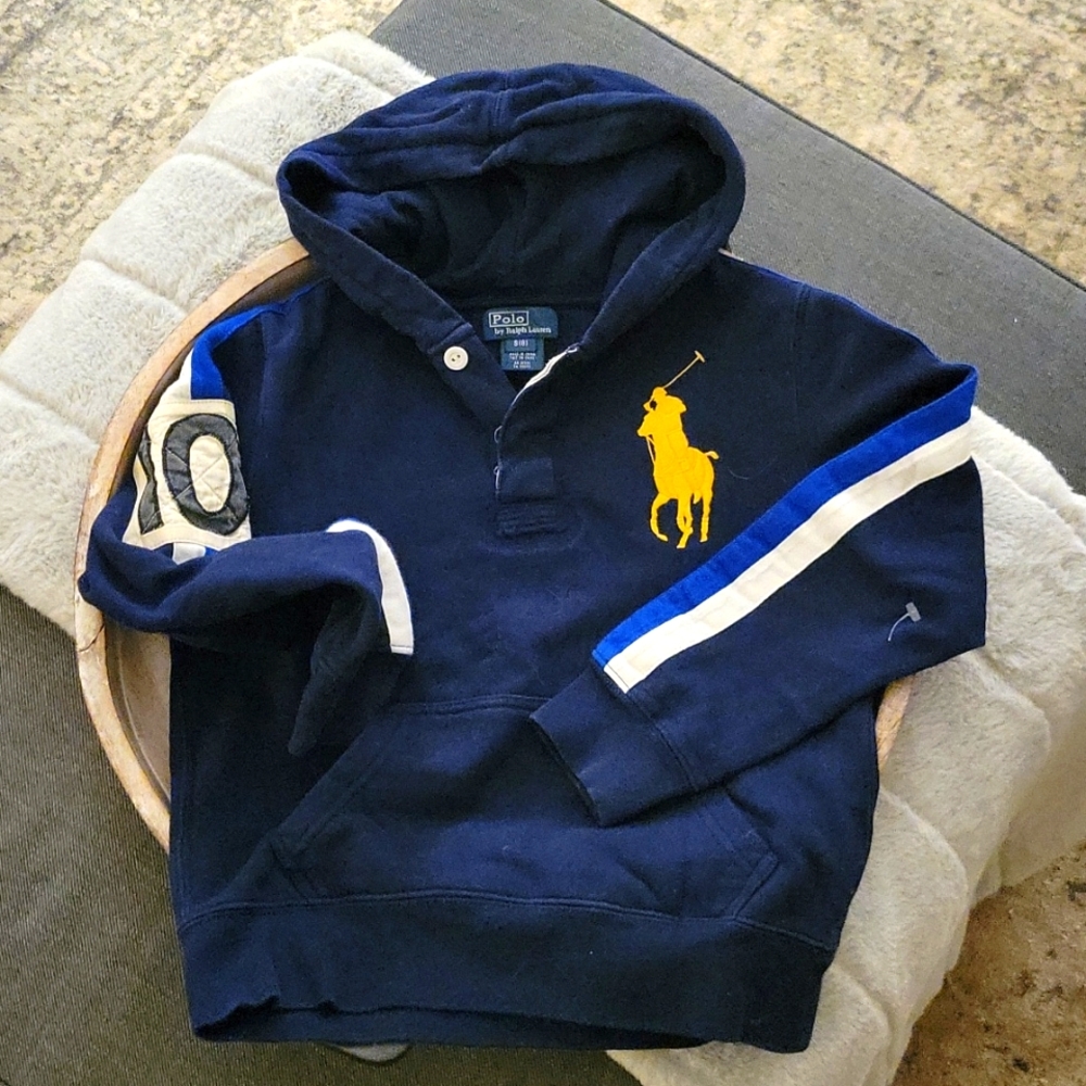 Polo Ralph Lauren Boys Pull Over Rugby Hoodie
